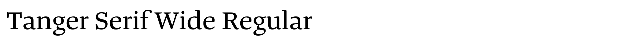 Tanger Serif Wide Regular image